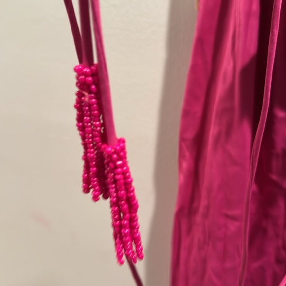 Farm Rio Lenzig Midi Skirt with beaded tie tassels - Picture 5 of 7